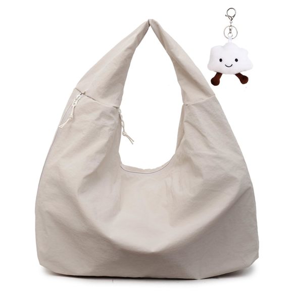 Tote Bag Slouchy Hobo Purse Nylon Handbag Solid Color Draped :| - Picture 1 of 9